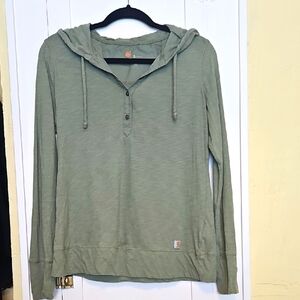 Carhartt Olive Green lightweight  Hoodie size Medium